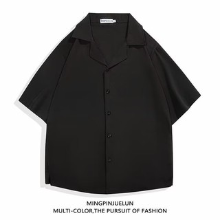 Áo Sơ Mi Tay Ngắn Unisex Local Brand Chất Lụa mềm mịn Form Rộng Basic