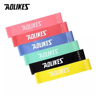 Dây cao su kháng lực tập chân mông aolikes 3601, bộ 6 dây mini band abinsport dkl002