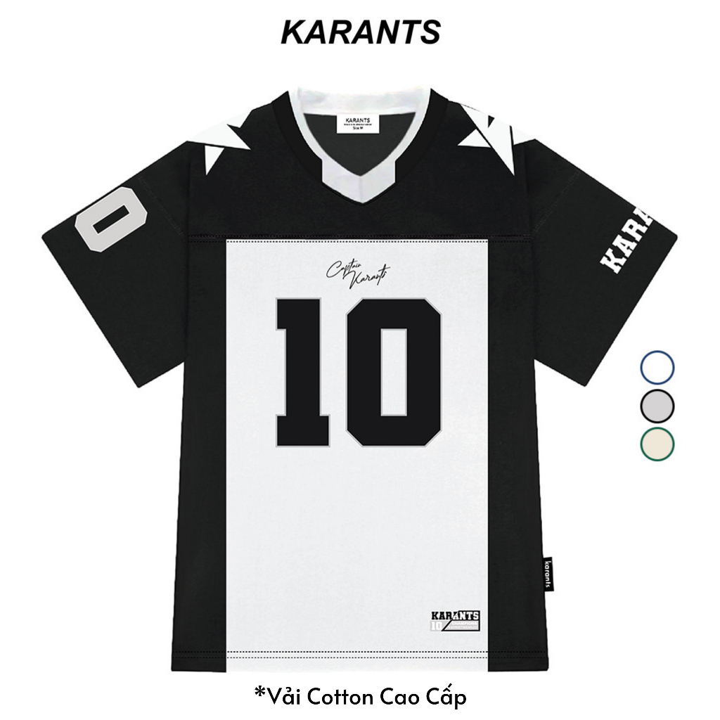 Áo Thun Phối Bóng Đá Karants Vải Cotton Cao Cấp Local Brand Hot Trend Phiên Bản Đặc Biệt Form Oversize