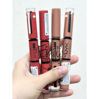 Son kem lì hai đầu NYX Shine Loud High Shine Lip Colour chống thấm nước