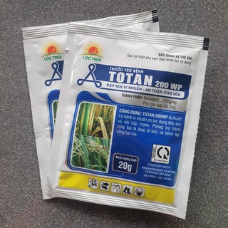 Trừ bệnh vi khuẩn trên lúa Totan 200WP 20gr