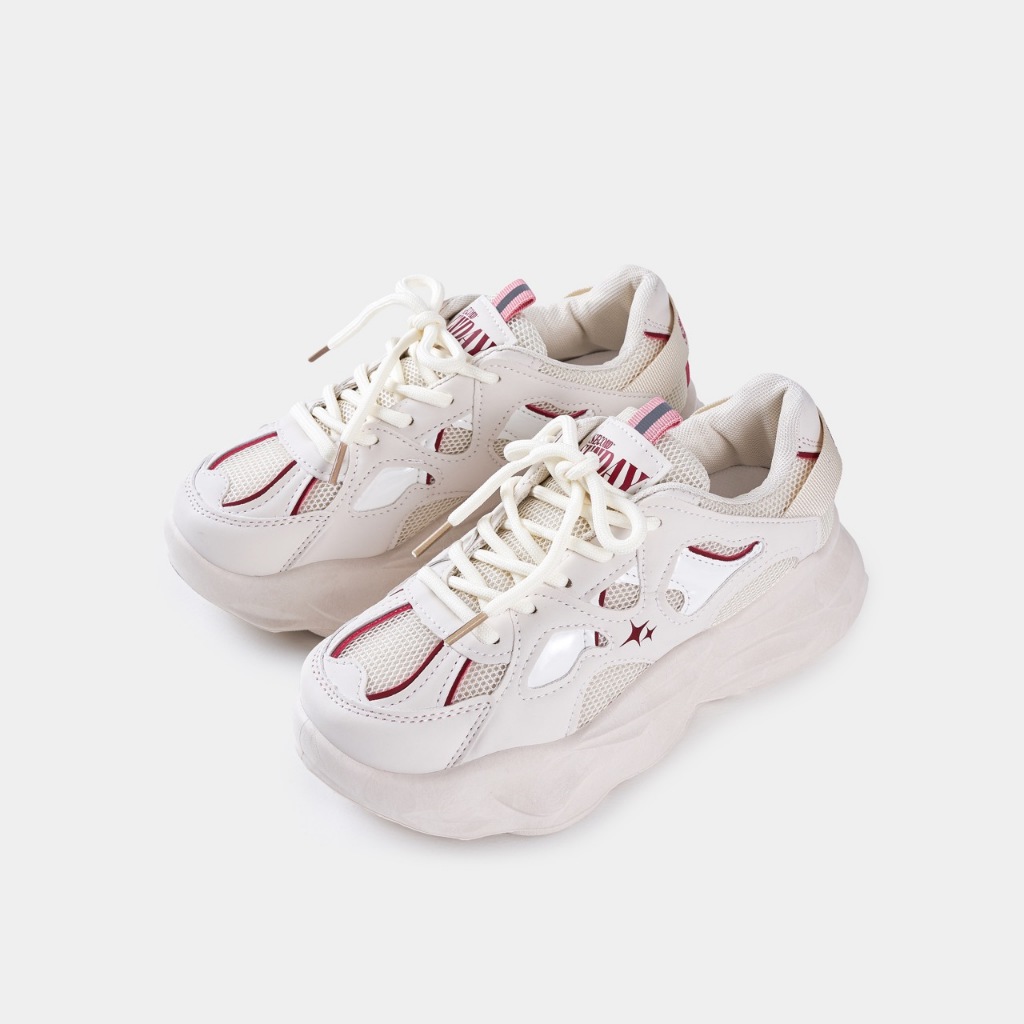 Giày Thể Thao Sneaker Nữ Second Sunday Chunky Strawberry Đế Tăng Chiều Cao 4cm SK36