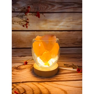 Đèn ngủ led đá muối Himalaya thanh tẩy năng lượng, khuếch tán tinh dầu