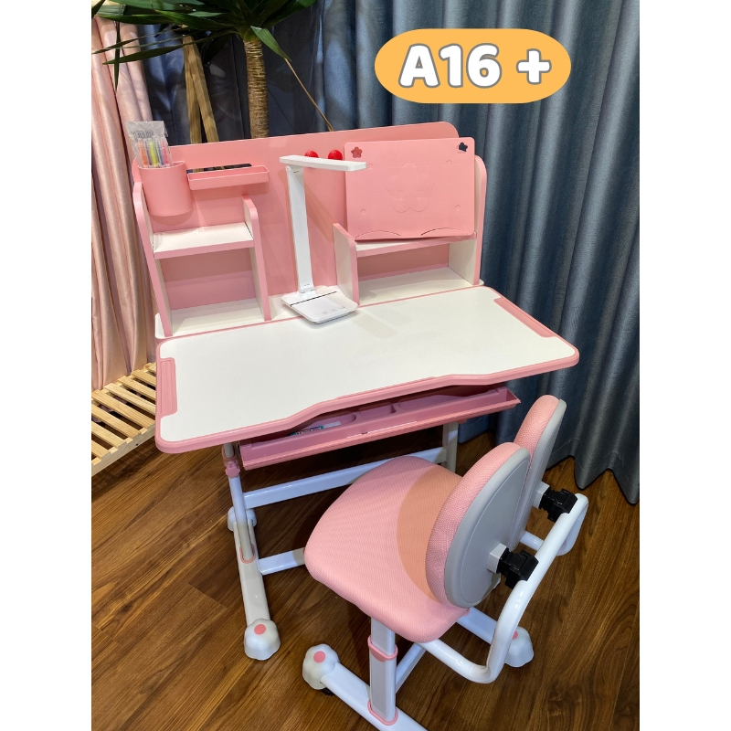 (Bản Đặc Biệt) Bộ bàn học cho bé Sakawin A16 Bàn học chống gù cho bé từ 3 đến 15 tuổi, Nâng hạ tay quay. | BigBuy360 - bigbuy360.vn
