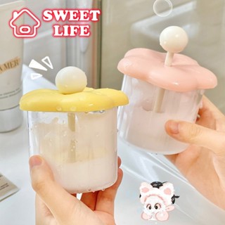 Cốc tạo bọt sữa rửa mặt, lược gội đầu bằng silicon massage da đầu hình bông hoa nhiều màu sắc dễ thương