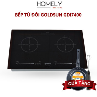 Bếp điện từ đôi Goldsun GDI7400, mặt kính sáng đẹp, công suất 3600W, bảo hành chính hãng