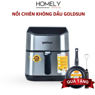 Nồi chiên không dầu goldsun GAF5842-D 1700W, dung tích 5.5L lòng nồi phủ chống dính