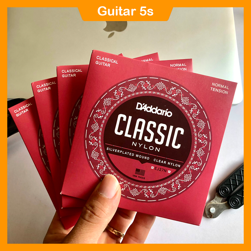 Bộ 6 Dây đàn Guitar Classic D'Addario EJ27N (Dây nilon)
