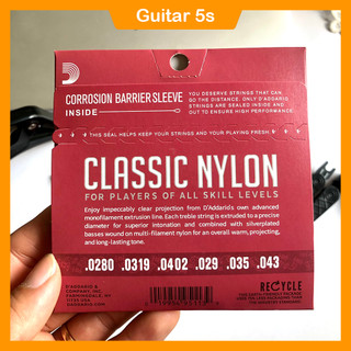 Bộ 6 Dây đàn Guitar Classic D'Addario EJ27N (Dây nilon)