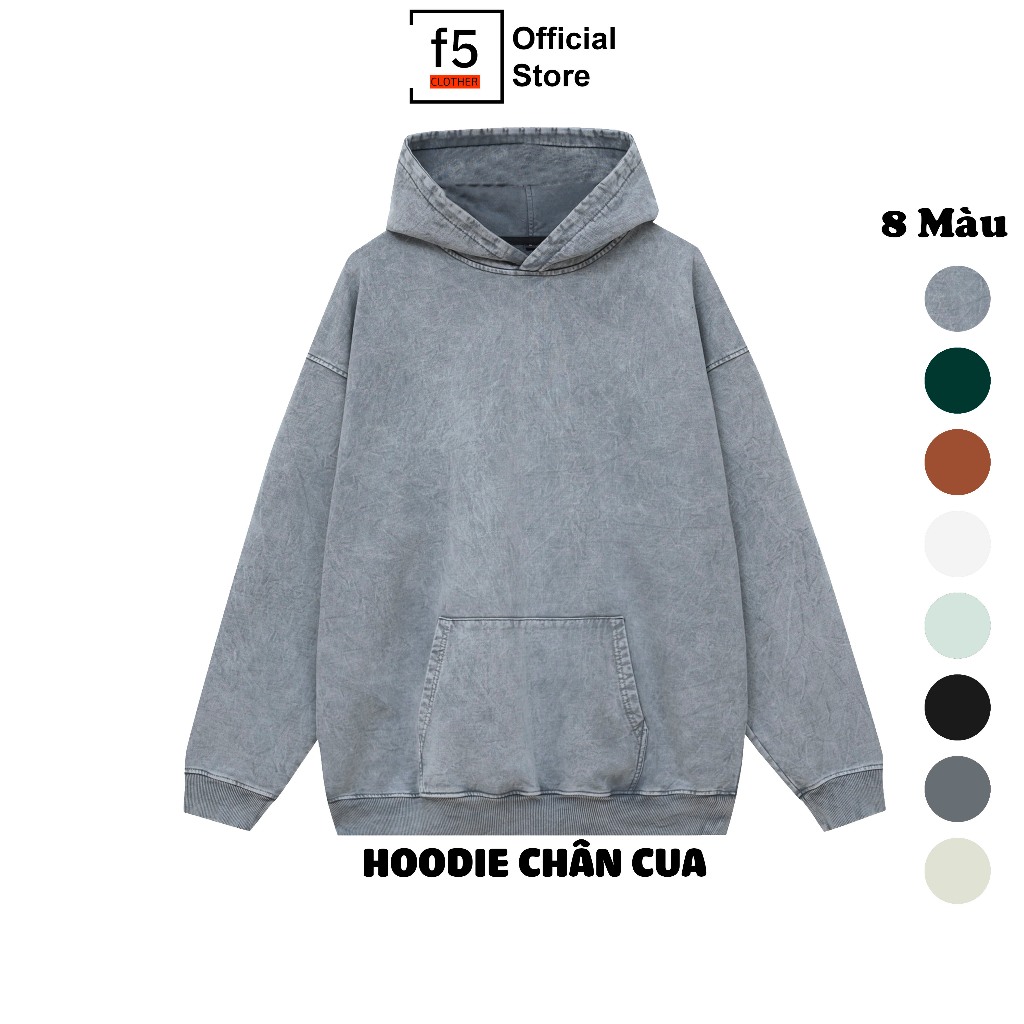 Áo Hoodie trơn chân cua vải 100% COTTON cao cấp