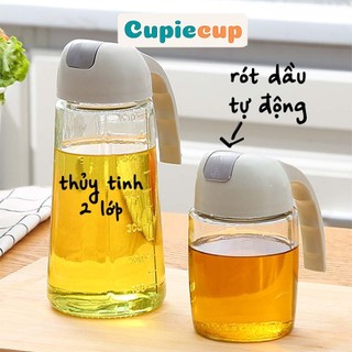 BÌNH THỦY TINH RÓT DẦU ĂN TỰ ĐỘNG, LỌ ĐỰNG GIA VỊ, NƯỚC MẮM, XÌ DẦU SIÊU TIỆN LỢI BDAU001