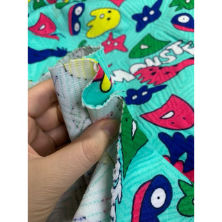 Vải nỉ trần bông cotton (Khổ 1m7) | 5 Mẫu Hoạ Tiết