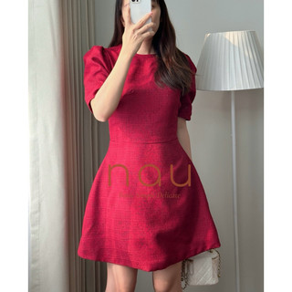 Đầm bố mềm cổ tròn dáng chữ A