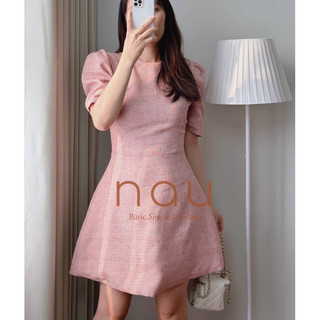 Đầm bố mềm cổ tròn dáng chữ A