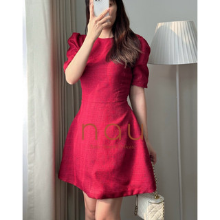 Đầm bố mềm cổ tròn dáng chữ A