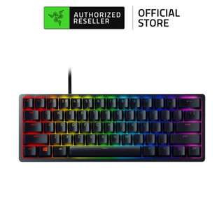 Bàn phím gaming razer huntsman mini 60% | kết nối dây | razer™ optical switch linear | doubleshot pbt keycaps | led rgb