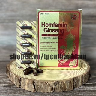 Vitamin tổng hợp HOMFAMIN GINSENG bổ sung cao nhân sâm, tăng cường sức đề kháng, bồi bổ cơ thể - Hộp 60 viên