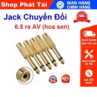 Bộ 2 Jack rắc chuyển 6 Ly Sang Đầu Hoa Sen AV - Jack Mono 6.5 RCA Ra AV Cái - Hàng Chuẩn Loại Tốt - Bảo Hành Lỗi 1 Đổi