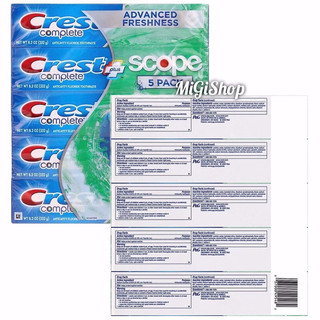 Kem Đánh Răng Crest Complete Toothpaste Plus Scope Advanced Freshness 232g