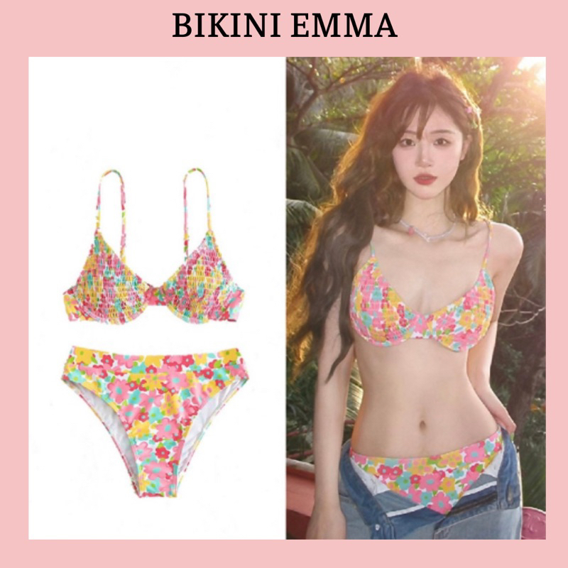 Bikini Hoa Nhí Sắc Màu EMMA Dập Nhăn QCCC (Hàng Loại 1) | BigBuy360 - bigbuy360.vn