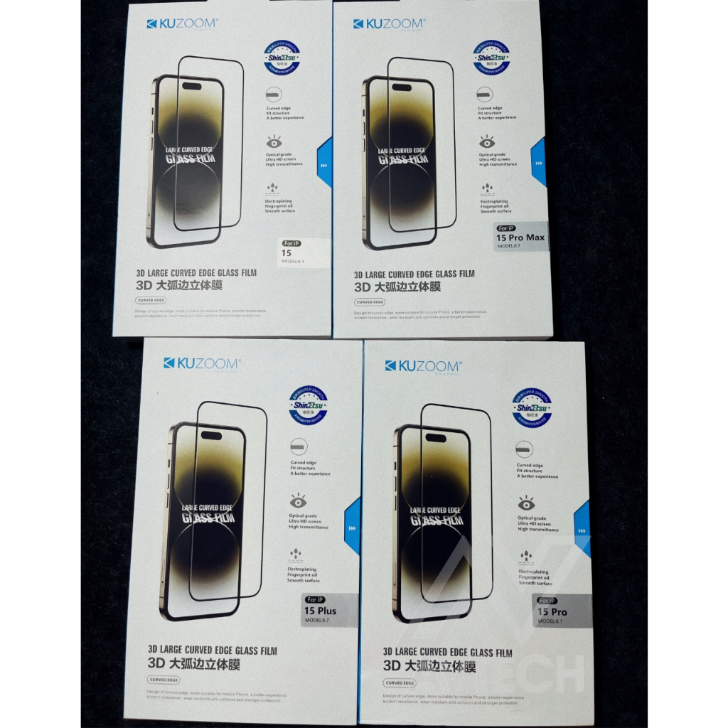 Cường Lực KUZOOM 3D Dành Cho iPhone 15 PRO MAX / iPhone 15 PRO / iPhone 15 PLUS / iPhone 15