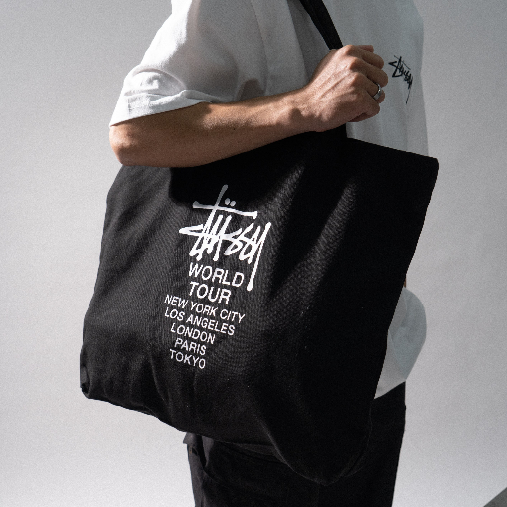 Túi Tote Stussy City Tour unisex - (STUSSY CHÍNH HÃNG) - size 36.5x38 cm