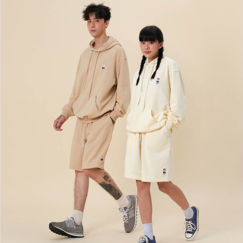 Áo Hoodie Unisex NOAM Tiny Form rộng Vải nỉ chân cua - Màu xám/ kem/ be/ nâu cà phê