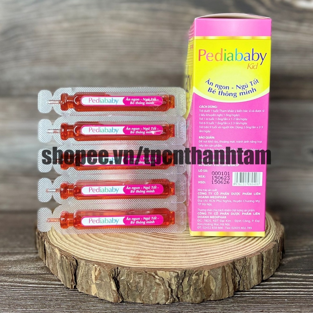 Siro PEDIBABY ĂN NGON giúp bé tăng cân, hỗ trợ tăng cường sức đề kháng - Hộp 20 ống