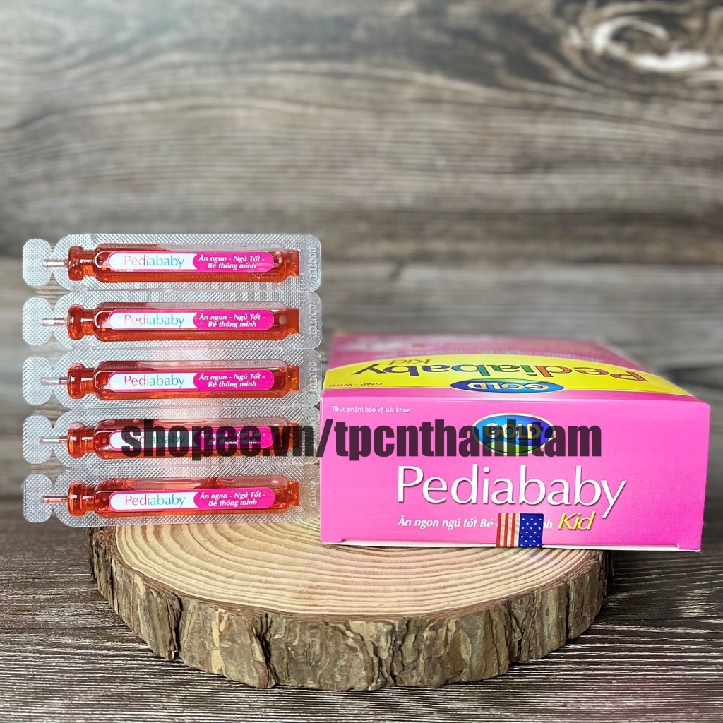 Siro PEDIBABY ĂN NGON giúp bé tăng cân, hỗ trợ tăng cường sức đề kháng - Hộp 20 ống