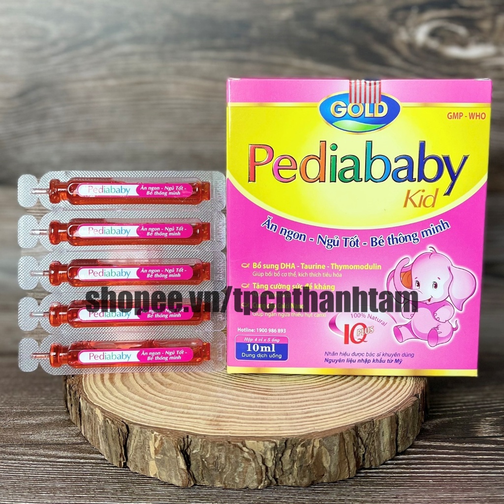 Siro PEDIBABY ĂN NGON giúp bé tăng cân, hỗ trợ tăng cường sức đề kháng - Hộp 20 ống