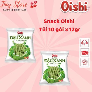 Snack oishi vị đậu xanh- túi 10 gói x 12gr