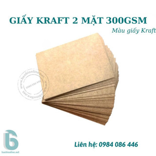10 tờ giấy kraft 2 mặt khổ | giấy kraft định lượng 300gsm - baobionline