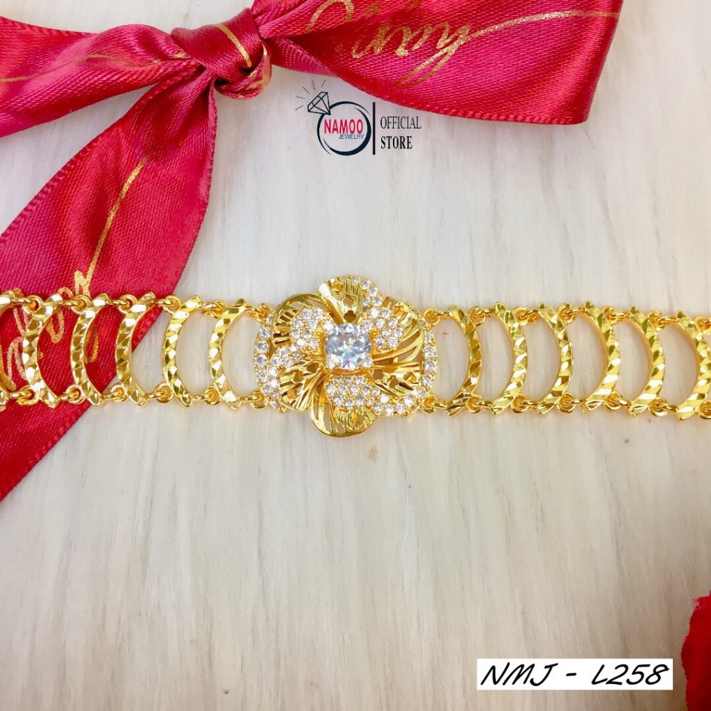Lắc tay Hoa Mai Nữ L258, lắc tay mạ vàng Namoo Jewelry