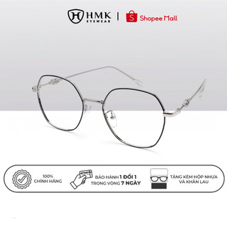 Gọng Kính Kim Loại Nam Nữ HMK Dáng Đa Giác Thanh Mảnh Nhẹ Nhàng - KL2231