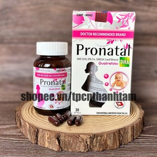 Viên uống bổ bà bầu PRONATAL USA  bổ sung DHA và các vitamin thiết yếu cho mẹ bầu – Chai 30 viên