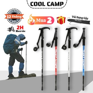 Gậy Leo Núi Có Đệm Lò Xo Dài 110-135cm, Gậy Trekking Hiking Chính Hãng Team Jaunty Bằng Hợp Kim Nhôm Cao Cấp