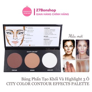 BẢNG PHẤN TẠO KHỐI VÀ HIGHLIGHT 3 Ô CITY COLOR CONTOUR EFFECTS PALETTE