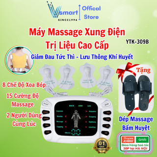 Máy xung điện toàn thân cao cấp YTK 309B, Máy massage xung điện châm cứu giảm đau 8 chế độ massage, 15 cấp cường độ