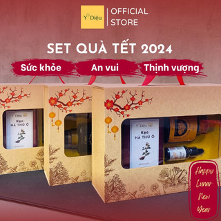 Set quà tết Y Diệu, quà biếu tặng sức khỏe an vui thịnh vượng, hộp đựng cao cấp sang trọng