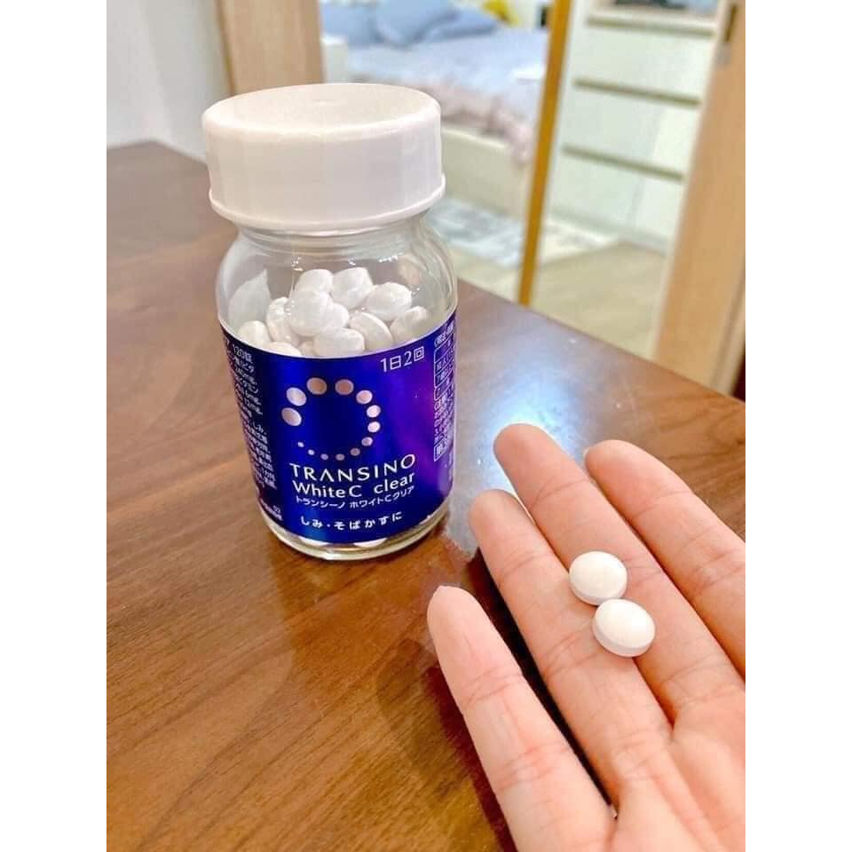 Hộp Xanh - Viên Uống Trắng Da Transino White C Clear–Whitening Nhật bản 120 viên
