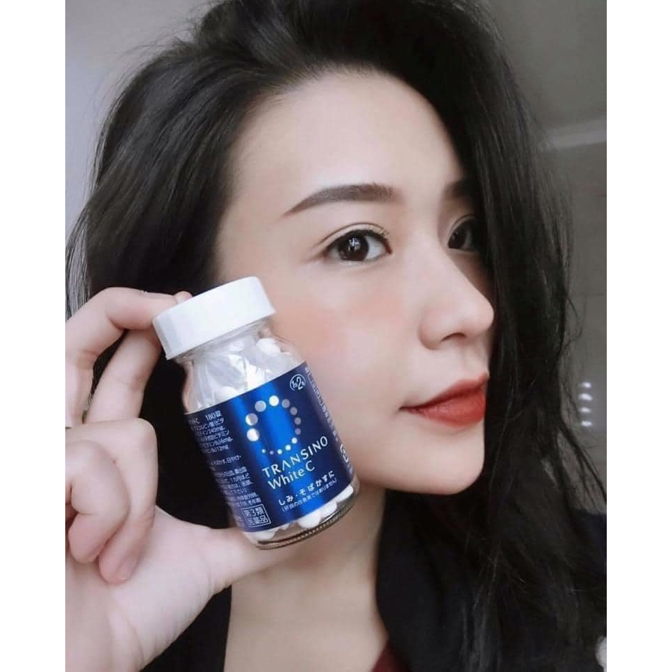 Hộp Xanh - Viên Uống Trắng Da Transino White C Clear–Whitening Nhật bản 120 viên