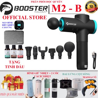 ( DEAL GIÁ CUỐI NĂM ) Súng Massage Gun Booster M2 AI Inside 2021 Cảm Ứng Thông Minh, Công Nghệ Trị Liệu Smart AI