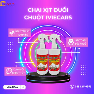 Chai xịt đuổi chuột iViecars dung tích 300ml hương bạc hà cho xe hơi, xua đuổi chuột hiệu quả và an toàn