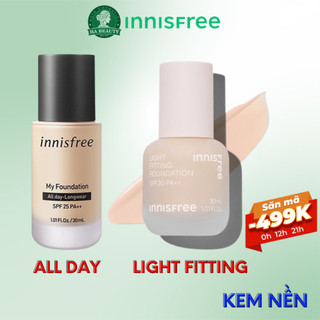 Kem nền trang điểm lâu trôi innisfree My Foundation All day Longwear SPF25 PA++ 30 mL