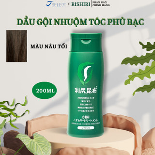 Màu Nhuộm Tóc Phủ Bạc Thiên Nhiên Màu Nâu Tối Cao Cấp Nhật Bản RISHIRI 200ml