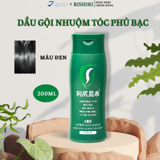 Màu nhuộm tóc phủ bạc màu đen tại nhà từ thiên nhiên nhật bản rishiri 200ml