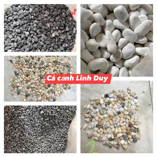 SỎI SUỐI TỰ NHIÊN TRANG TRÍ  HỒ CÁ  , BỂ CÁ , TRANG TRÍ HỒ THỦY SINH ( TÚI 1KG)