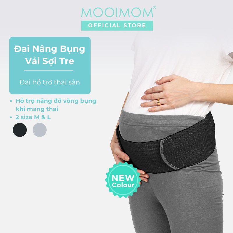  MOOIMOM Đai Đỡ Bụng Bầu, Nâng Bụng Trợ Lực, Hỗ Trợ Giảm Đau Nhức Mỏi Từ Vải Sợi Tre Co Dãn Cao Cấp C98803