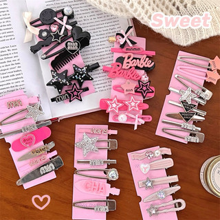 🌸Set 5 kẹp tóc màu đen hồng phong cách HQ siêu xinh🌸