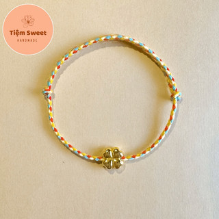 Vòng tay may mắn cỏ 4 lá, vòng tay handmade xinh xắn